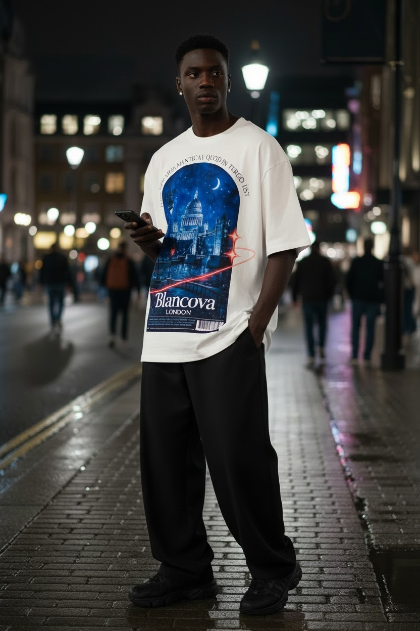 BLANCOVA “Noctis London” Oversized T-Shirt