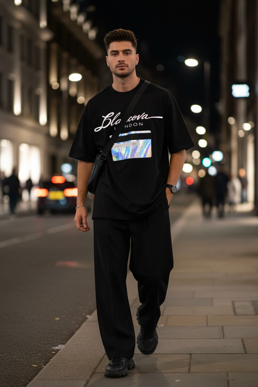 BLANCOVA “Nocturne” Oversized T-Shirt