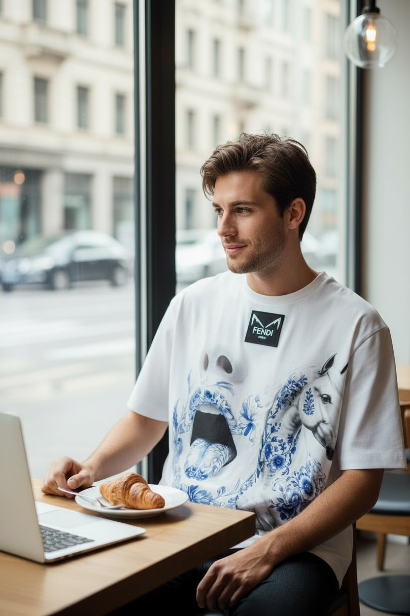 Fendi “AURORA” Oversized T-Shirt