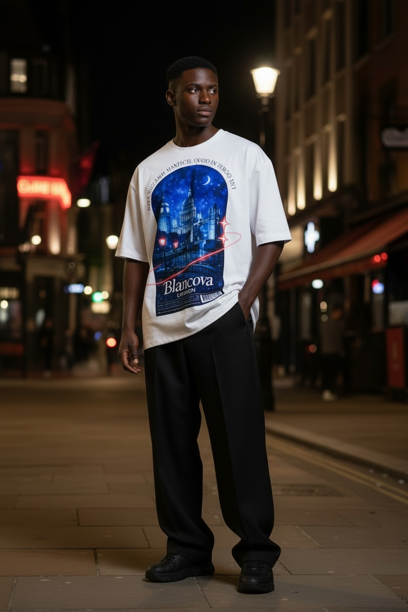 BLANCOVA “Noctis London” Oversized T-Shirt