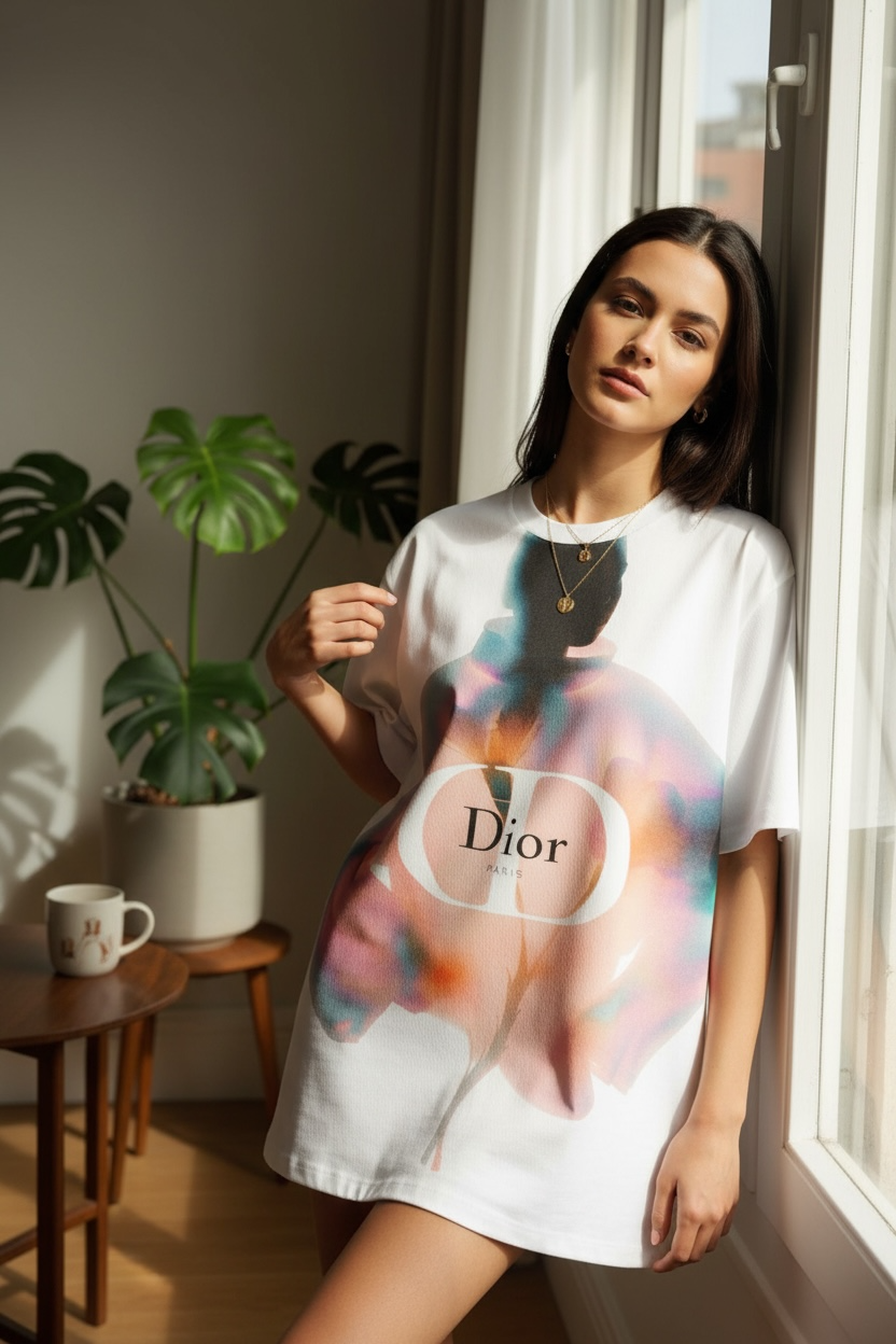 Christian Dior “FLORA” Oversized T-Shirt