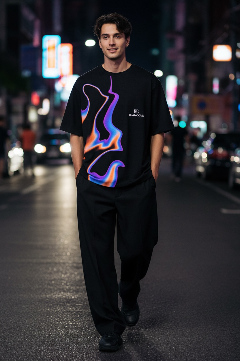 BLANCOVA “Spectra” oversized T-Shirt